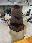 20代30代韓国風ツヤカラーダークブラウン