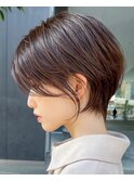 30代40代50代耳かけショート前髪なしハンサムショートカット