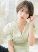 大人かわいいビターショコラ小顔束感ショートh2越谷20代30代40代