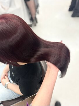 ハピネス 梅田茶屋町店(HAPPINESS) ブリーチなしダブルカラーワインレッド