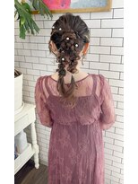 リール(THE RIRE.)&nbsp;＊THE  RIRE.  結婚式お呼ばれ×ツイン編みおろしアレンジ＊