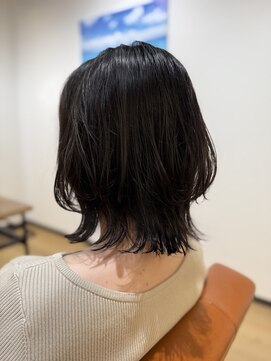 ワン ウェイブ(one wave) ダークトーンボブ×ウルフ