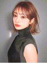 ラベスト キョウト(LOVEST)&nbsp;外はねボブ/眉上バング/ベージュブラウン/地毛風ストレート