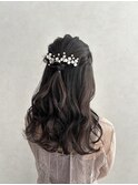【qumu MARIKO】ハーフアップアレンジ×お呼ばれヘアセット