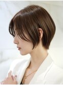表参道白髪ぼかし髪質改善カラーウルフショートボブ40代50代60代