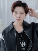 アップバングレッドブラウンモテマッシュa越谷10代20代30代