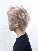 スパイキーショート/ホワイトブロンド「宇都宮/ブリーチ」