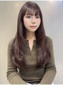 レイヤーカット/暖色カラー/艶髪