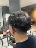 MEN’S HAIR/サーフカール/刈り上げセンターパート/柏