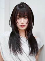 アイティー バイ アルバム 浦和店(IT by ALBUM)&nbsp;顔周りレイヤーロング黒髪韓国ヘア_F21252