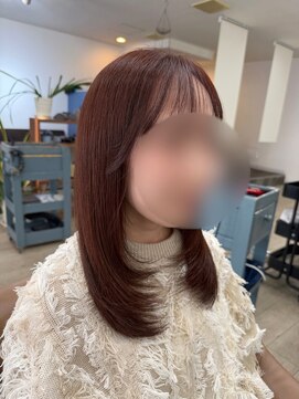 リープ(leap hair) やわらかピンクブラウン×顔周りレイヤー