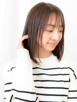 ドクターズ サロン ラブ(Dr's Salon LAB) 暖色系カラーツヤ髪シースルーバング小顔ボブf古河20代30代40代