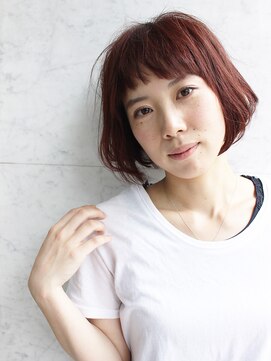 ピエドプール(PiED DE POULE) 眉上バングでも甘すぎない!ピュアスリークボブ