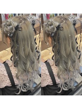 ヘアセット アリエス 新宿駅前店(aries) ハーフツインおだんご