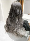 ハイライトグラデーションカラー☆アッシュシャドールーツカラー