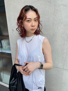 デイジー(Daisy) 天神 大名 ハイトーンボブ アプリコットオレンジ