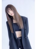 髪質改善で作る美髪改善　ツヤ髪ストレート　前髪カット　Aujua
