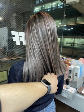 ラフ(LAFF) #バレイヤージュ#グレージュカラー#ボブウルフ#ココアベージュ