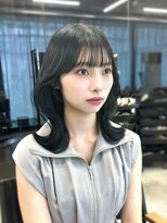 アリュウル 表参道 青山(Allure)&nbsp;ブルーブラック×くびれミディアム◎ 透ける暗髪ヘア！KAKO