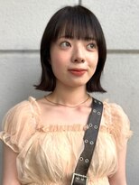 パーク 福岡天神西通り店(parc)&nbsp;外ハネボブ　切りっぱなしボブ　20代30代　艶カラー　グレージュ