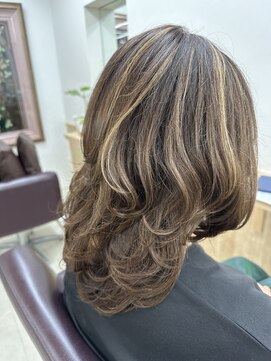 松本平太郎美容室 吉祥寺本店 iNOAカラー×ハイライト× ベージュ/30代40代50代60代