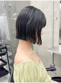 切りっぱなしボブ/グレージュ/20代30代r-16