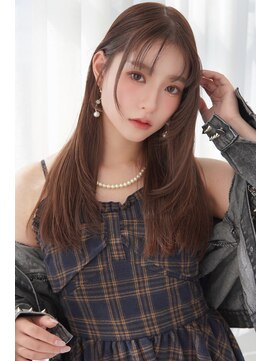 アンジェリカラボ 梅田店(ANGELICA LABO) 大人可愛い10代20代30代レイヤー×透明感ブラウン【川又】