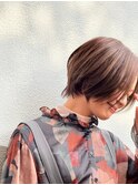 小顔丸みショートボブハイライトカラー髪質改善トリートメント