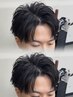 【SNSで大バズり】メンズカット+フェザーパーマ+眉cut ￥9900