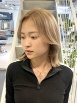 ラック 表参道(LUCK) ミルクティーベージュ/ブリーチ/ダブルカラー/20代