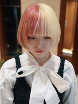 ピークアブー 原宿ハラカド(PEEK-A-BOO) ツートーンカラー/ハイトーンカラー/デザインカラー/金髪ボブ