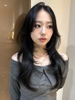 サイン 渋谷(SIGN)&nbsp;レイヤーカット　韓国ヘア　ブルーブラック