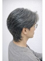 クオリス 上板橋店(QUALIS) メンズ◎ニュアンスパーマ×センターパートウルフで旬顔