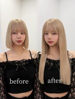 ララ モアナ(LaLa Moana)&nbsp;[HINAstyle]ワンホンレイヤー/丸顔/韓国/エクステ/ハイトーン