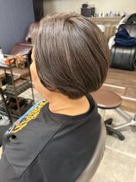 バセット バイ アルター 鎌取店(basset by aL-ter)&nbsp;ミルクティーブロンド/ダークブルー/デジタルパーマ／おゆみ野