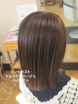 シャルシェ(Chercher) 白髪ぼかしコントラストミルクティベージュハイライト