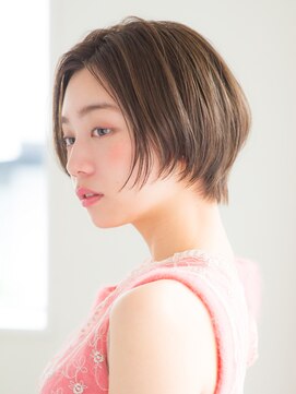 メゾンドイギー(MAISON de IGGY) シンプルショートボブ×透明感ベージュ＃大人かわいい＃前髪