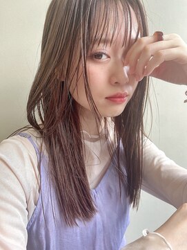 エマエコル(Emma ecole) Emma ecole シースルーバング 縮毛矯正 イルミナカラー by.高橋