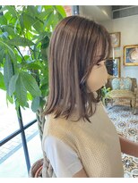 ユノ(juno)&nbsp;【シオガマ】伸ばしかけロブとくすみベージュ＊