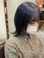 ドゥーア 代官山(Door)&nbsp;#ミディアムウルフ#ウルフカット#ブルーブラック#レイヤーカット