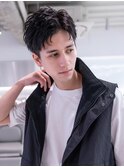 アッシュブラック/マッシュパーマ/刈り上げ/ツーブロック