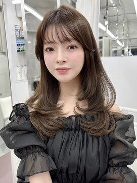 アイヴィ 表参道(IVY) オリーブブラウン　透明感カラー　シースルーバング　水越