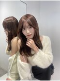 チョコレートブラウン ラベンダーブラウン ゆる巻き