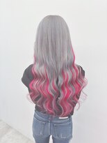 ロサ ファイブヘアー(Rosa..5Hair) シルバー×パッションピンクで鬼ギャルstyle！