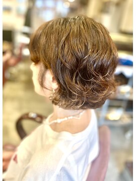 サーティエイト(38) 外ハネ大人可愛いエアリーボブパーマ/髪質改善/ボブ/ショート/