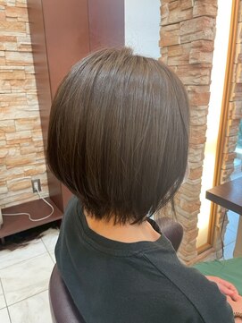 髪質改善/顔周りレイヤーカット/グレージュ[千葉/千葉駅]