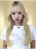 着物ヘア/大人ガーリー/ダークアッシュ/似合わせカット/渋谷