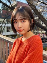 メゾンアクア 表参道(Maison ACQUA) 切りっぱなしボブナチュラルボブミディアム前髪縮毛矯正表参道