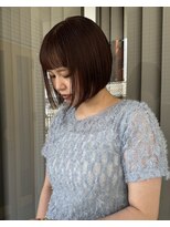 マルソー&nbsp;暖色カラーのぱつっとラインボブ