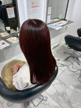 ヴァンカウンシル 一宮店(VAN COUNCIL) 水光感たっぷり韓国風ストレート/透明感ブラウン×艶ロング#